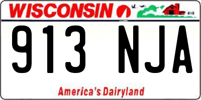 WI license plate 913NJA