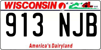 WI license plate 913NJB