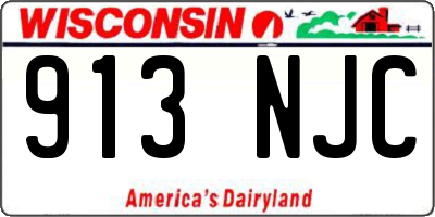 WI license plate 913NJC