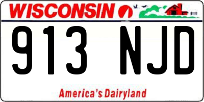 WI license plate 913NJD