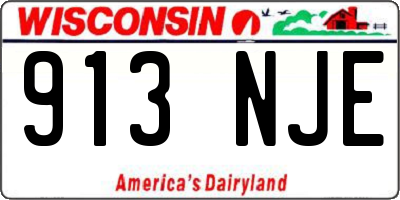 WI license plate 913NJE