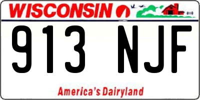 WI license plate 913NJF