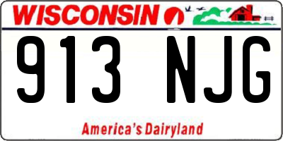 WI license plate 913NJG