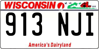 WI license plate 913NJI