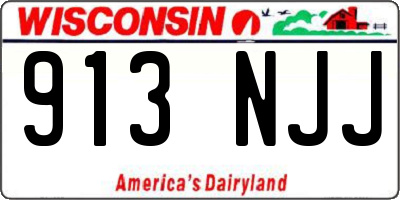 WI license plate 913NJJ