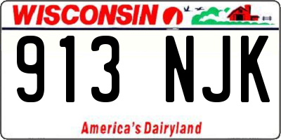 WI license plate 913NJK
