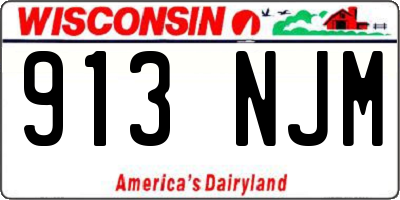 WI license plate 913NJM