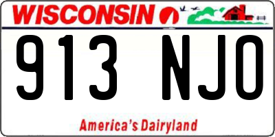 WI license plate 913NJO
