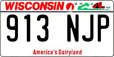WI license plate 913NJP