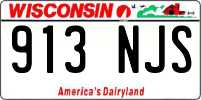 WI license plate 913NJS