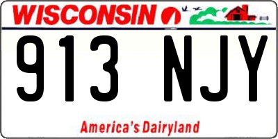 WI license plate 913NJY