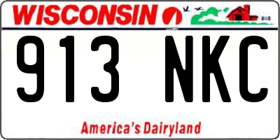 WI license plate 913NKC