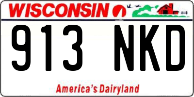 WI license plate 913NKD