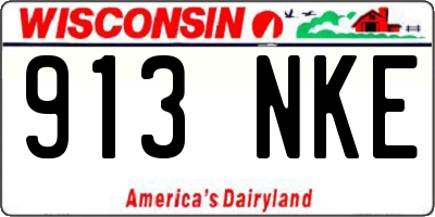 WI license plate 913NKE