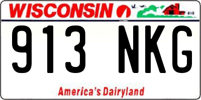 WI license plate 913NKG