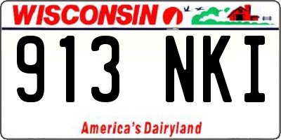 WI license plate 913NKI