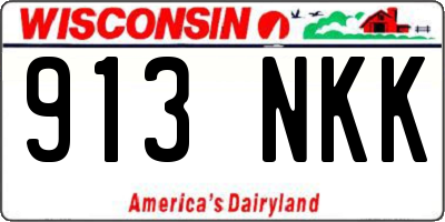 WI license plate 913NKK