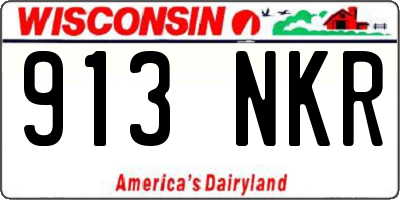 WI license plate 913NKR