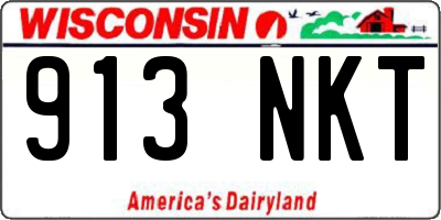 WI license plate 913NKT