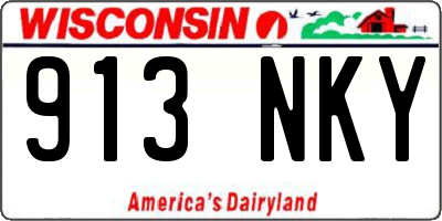 WI license plate 913NKY