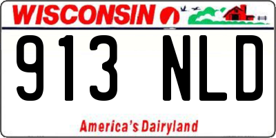 WI license plate 913NLD