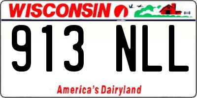 WI license plate 913NLL