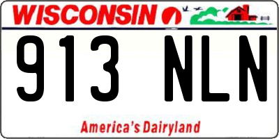 WI license plate 913NLN