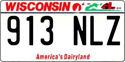 WI license plate 913NLZ