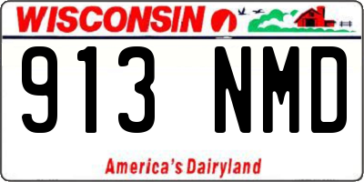 WI license plate 913NMD