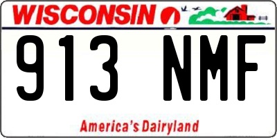 WI license plate 913NMF
