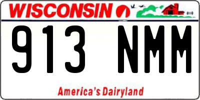 WI license plate 913NMM