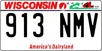 WI license plate 913NMV