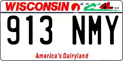 WI license plate 913NMY