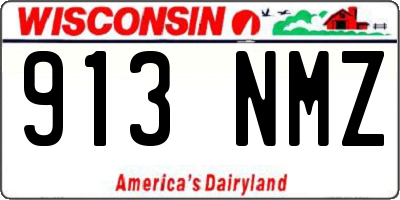 WI license plate 913NMZ