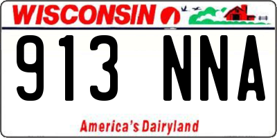 WI license plate 913NNA
