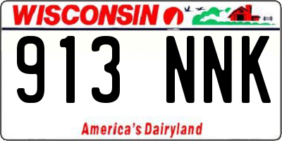 WI license plate 913NNK