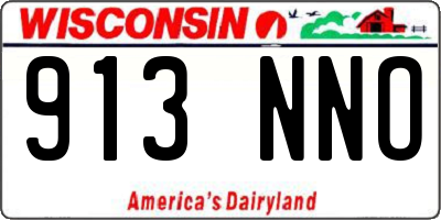 WI license plate 913NNO