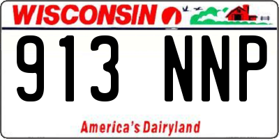 WI license plate 913NNP
