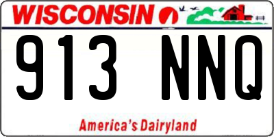 WI license plate 913NNQ