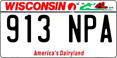 WI license plate 913NPA