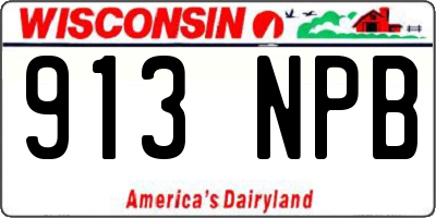 WI license plate 913NPB