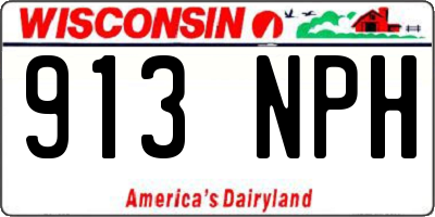 WI license plate 913NPH