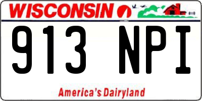 WI license plate 913NPI