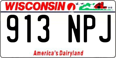 WI license plate 913NPJ