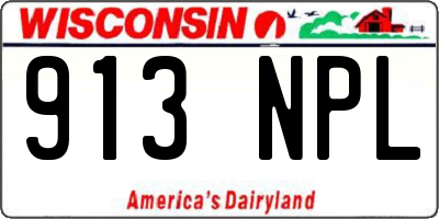 WI license plate 913NPL