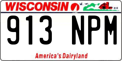 WI license plate 913NPM
