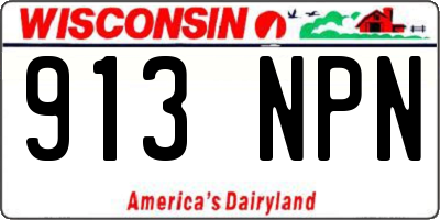 WI license plate 913NPN