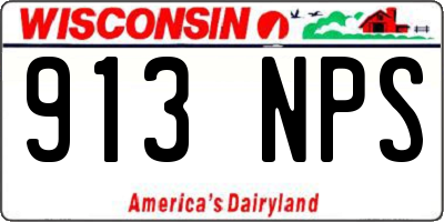 WI license plate 913NPS