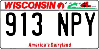 WI license plate 913NPY