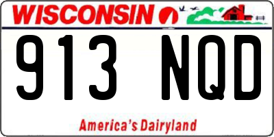 WI license plate 913NQD